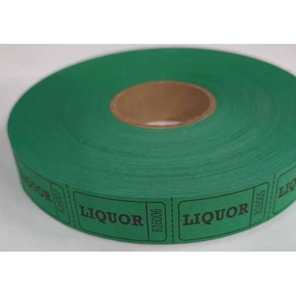 ROLL TICKETS 2000 LIQUOR GREEN