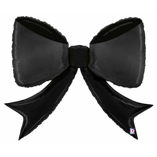 Black Bow Shaped Foil Balloon, 41 Inch