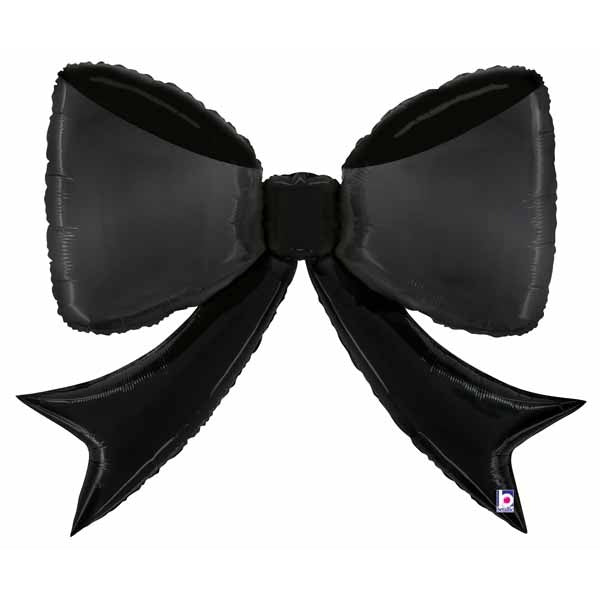 Black Bow Shaped Foil Balloon, 41 Inch
