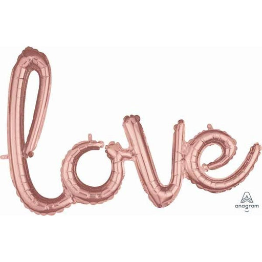 Rose Gold Love Script Balloon