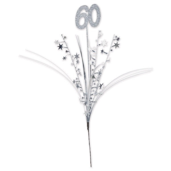 Glittered 60 Metallic Star Spray