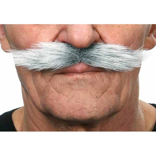 White and Grey Costume Moustache, 13.5 x 3 cm