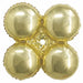 8 Inch Chrome White Gold Foil Quad Balloon