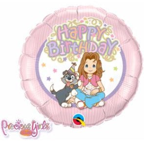 Precious Girls Club 18-Inch Birthday Foil Balloon