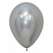 Sempertex Reflex Silver 11" Latex Balloons, 50 Count