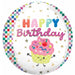 Vibrant Cupcakes Happy Birthday Orbz XL Foil Balloon