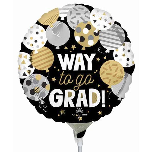 Way to Go Grad 9" Round Foil Balloon