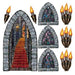 STAIRWAY TORCH AND WINDOWS PROPS (9PK)