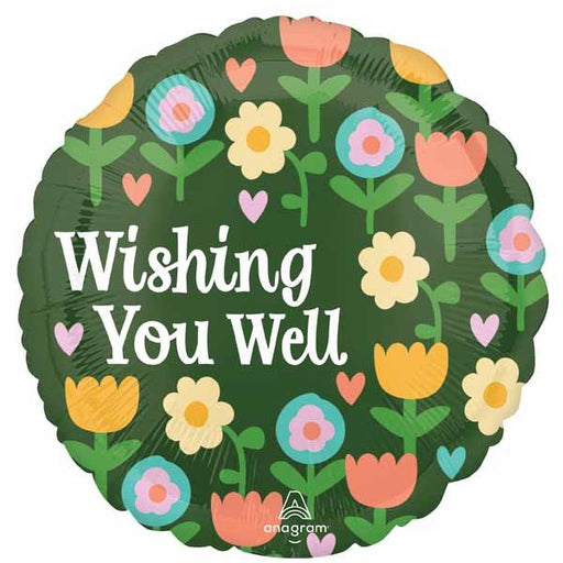 Healing Blooms 28" Jumbo Round Get Well Foil Balloon