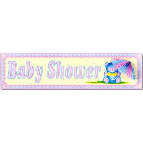 31-Inch Baby Shower Sign with Tissue Parasol