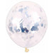 12-Inch Silver Confetti Print Latex Balloons, 6-Pack