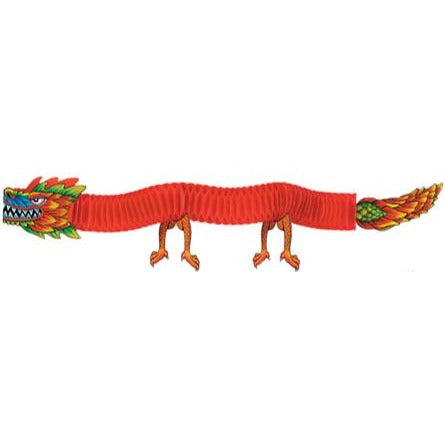 Tissue Paper Dragon Decoration, 6 ft