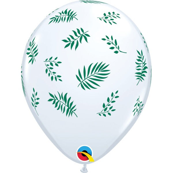 TROPICAL GREENERY 11" WHITE 50/BG