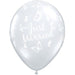 Just Married Butterflies 16" Clear Latex Balloons, 50 Count