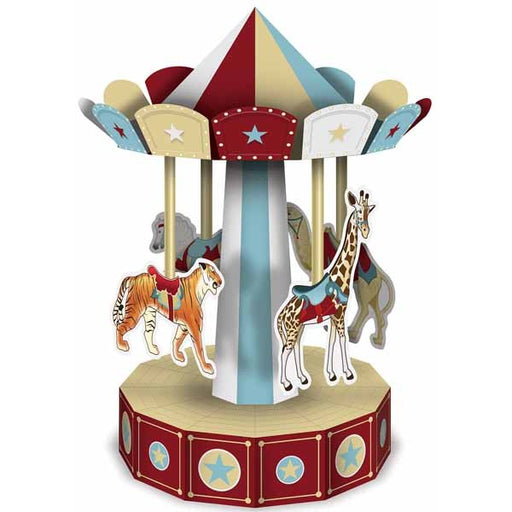 Centre de table carrousel de cirque vintage 3D