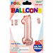 16-Inch Rose Gold Number 1 Foil Balloon