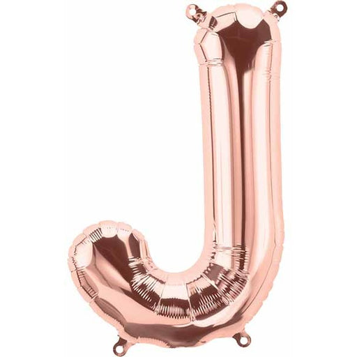 16-Inch Rose Gold Letter J Balloon