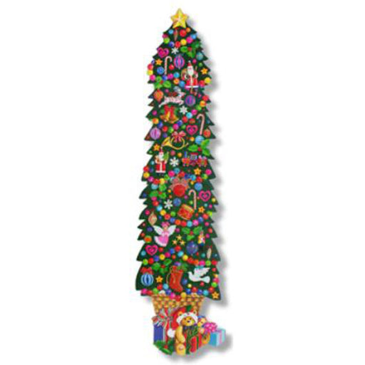 "62-Inch Jointed Christmas Tree (1/Pkg) - Realistic Green With Metallic Ornaments"