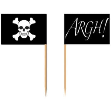 PIRATE FLAG PICKS (50PK) 12CS 2 1/2"