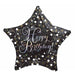 Sparkling Happy Birthday Star Foil Balloon, 28 Inch