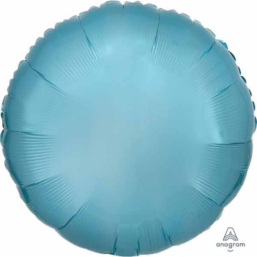 18" Pearl Pastel Blue Round Foil Balloon
