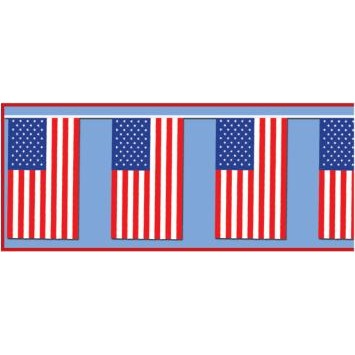 American Flag Pennant Banner, 60 ft