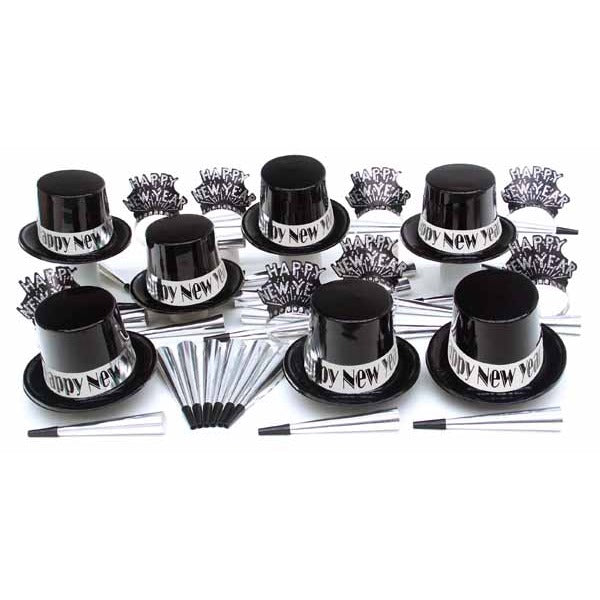 Silver Eclipse New Year's Eve Party Kit for 50