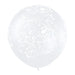 36-Inch Pearl White All-Over Filigree Latex Balloon