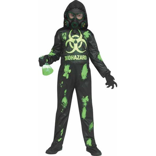 Costume de biohazard lumineux pour enfant, taille moyenne