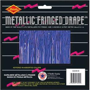 15"X10' FRINGE DRAPE PURPLE 2-PLY BULK