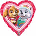 PAW Patrol Love Girl 18-Inch Heart Foil Balloon