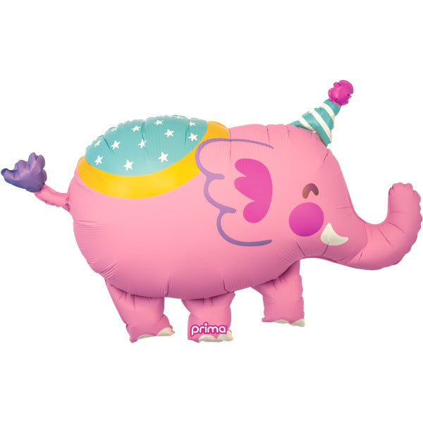 Prima Pink Circus Elephant Foil Balloon, 39 Inch