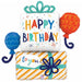 Happy Birthday Gift Balloons 35-Inch Shaped Foil Balloon