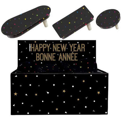 New Year's Metal Noisemakers, 24-Piece Display Box