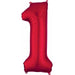 34 Inch Red Number 1 Foil Balloon