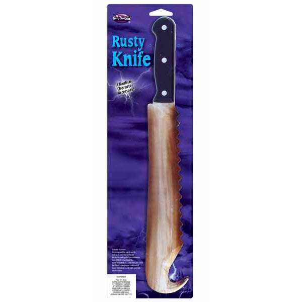 15-Inch Rusty-Look Skinner Knife Costume Prop