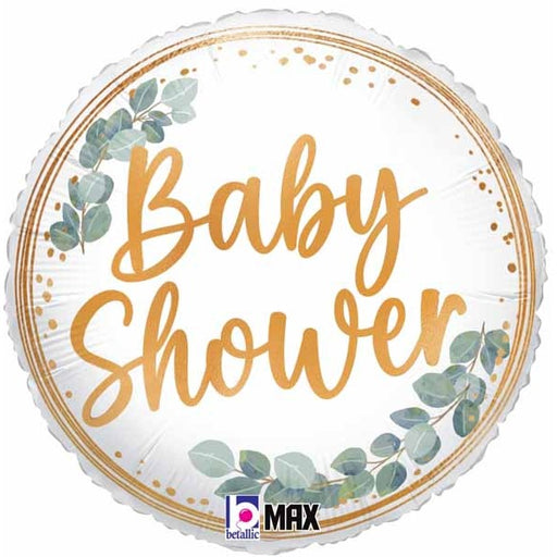 Eucalyptus Baby Shower 18" Round Foil Balloon