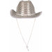 Silver Sequined Cowboy Hat