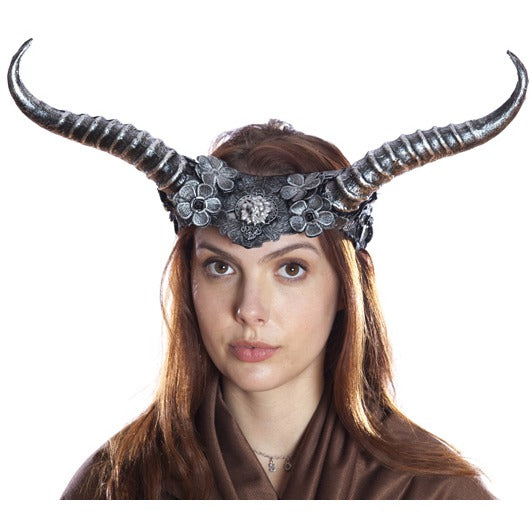Silver Vintage Style Horned Headband