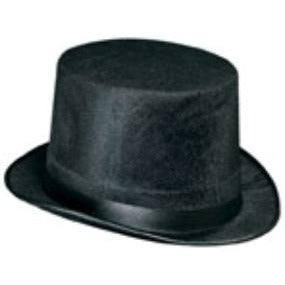 Black Dura-Form Vel-Felt Top Hat