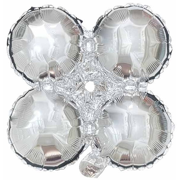 12" Silver Quad Arch Foil Balloon