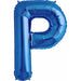 34-Inch Blue Letter P Balloon