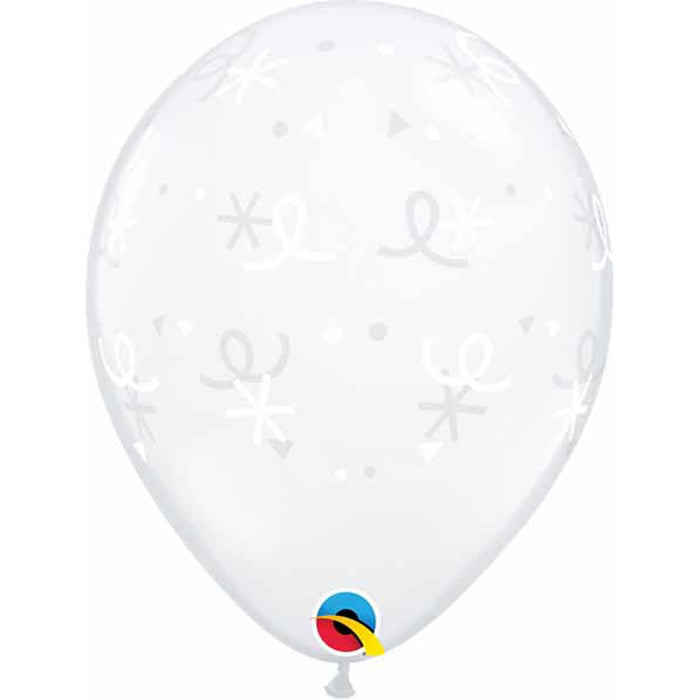 6-Point Stars & Fetti Latex Balloons (50 Pack)