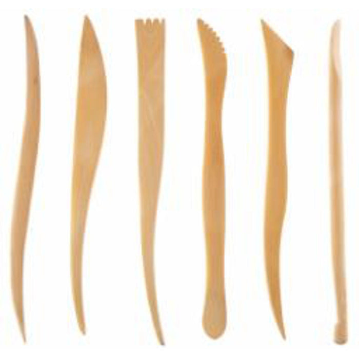 "6 Piece Wooden Sculpting Set - 6 Inches Long"