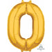 Gold Number 0 Balloon, 26 Inch