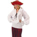 White Fancy Pirate Shirt with Ruffled Front