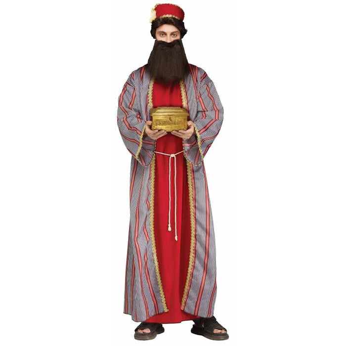 Red Wise Man Adult Costume with Hat and Belt