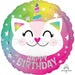 Birthday Caticorn 18 Inch Round Foil Balloon