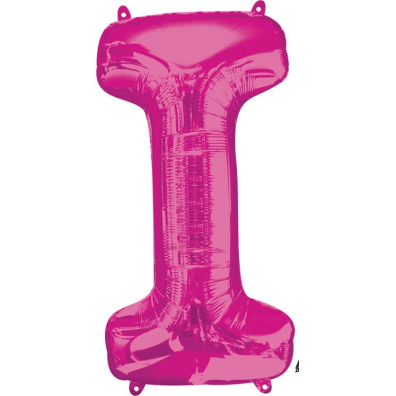 Pink Letter I Balloon, 16 Inch