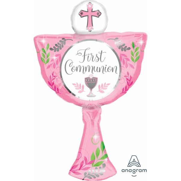 Communion Day Girl 31-Inch Shaped Foil Balloon